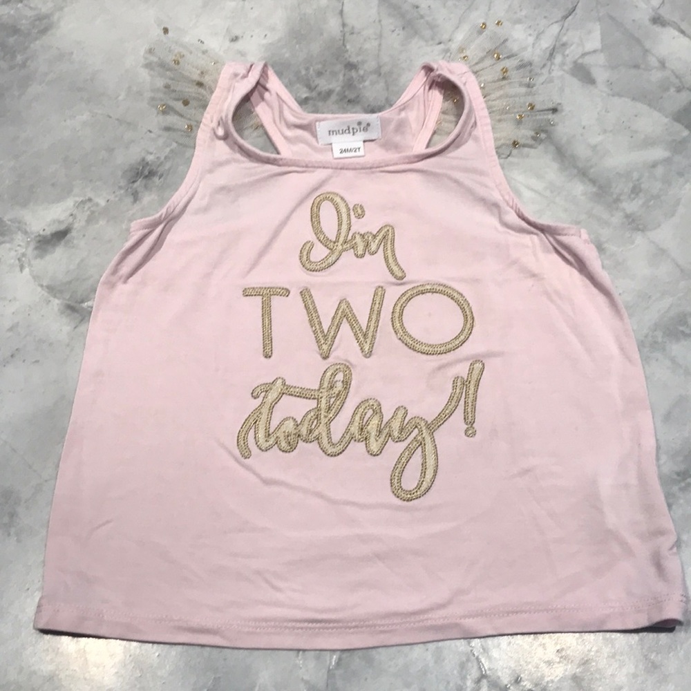 I’m two 2 today shirt mud pie 24m 2T